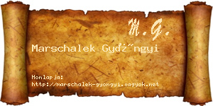 Marschalek Gyöngyi névjegykártya